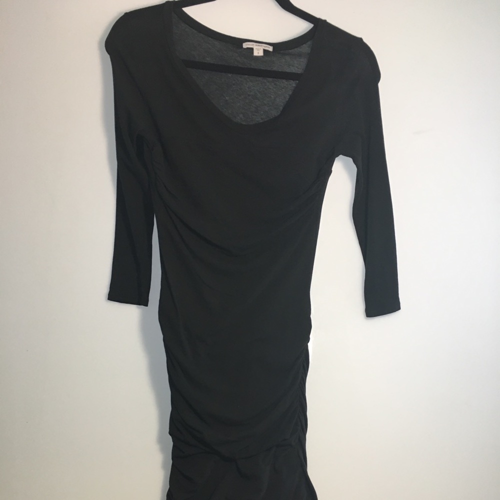 James Perse Ruched Casual MIDI Dress